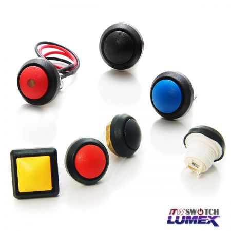 Interruptores tipo botão de efeito Hall de 12 mm